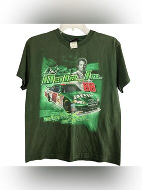 Dale Earnhardt Jr 88 NASCAR Youth Large Green AMP Energy T-Shirt Impala SS